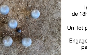 26 AVRIL : concours de pétanque en doublette