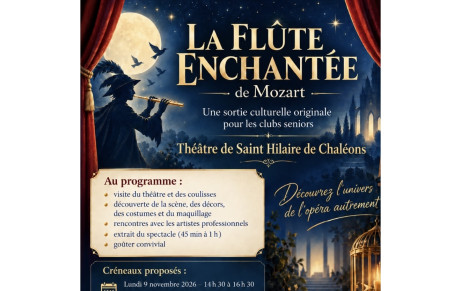 9 novembre 2026 :Sortie Culturelle "la flûte enchantée"